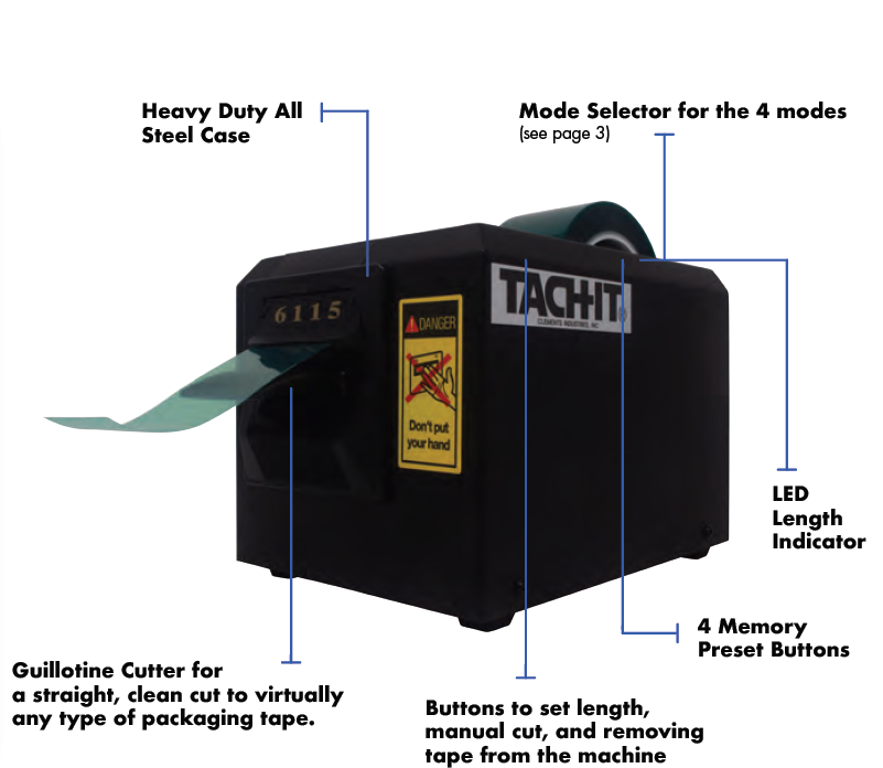 Heavy Duty Definite-Length Tape Dispenser Model 6115